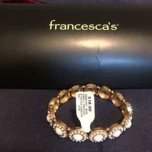 Francesca’s Gold & Cream Bracelet - NWT